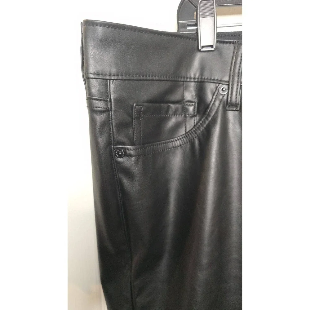 Torrid Women's Black Faux Leather Skinny High Rise Slim Leg Pant Size 20T